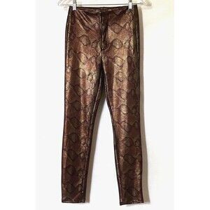 Mother Looker Snake Texture Pants Size 27 Multicolor Skinny High Waisted Ankle